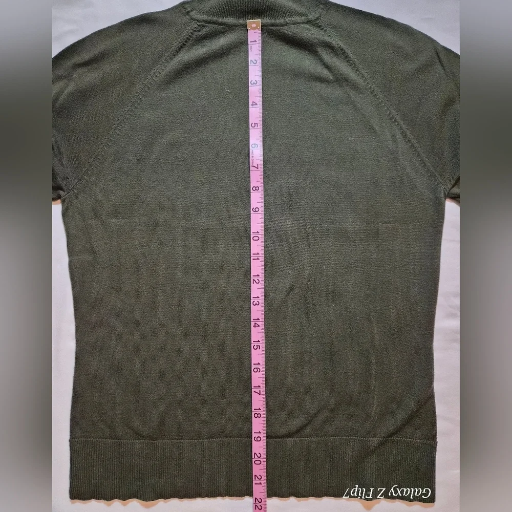 ​Talbots Petites Olive Green Ribbed Turtleneck Sweater - Size LP - Picture 7 of 8